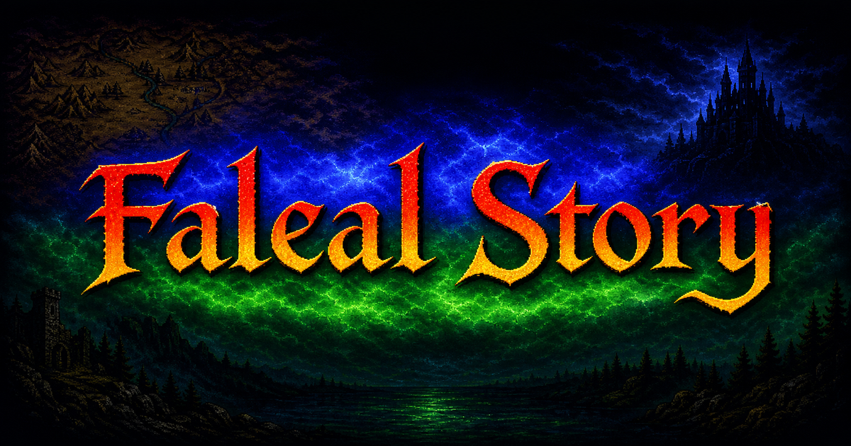 Faleal Story Classic key art with a fantasy landscape and game title
